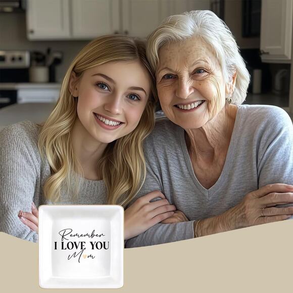 Ceramic Ring Dish Jewelry Tray for Mom Sister Friends (2-Pack) - Picture 7 of 7